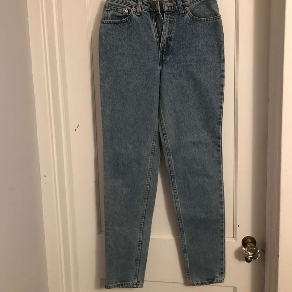 Levi’s 512, stone washed blue jeans size 26